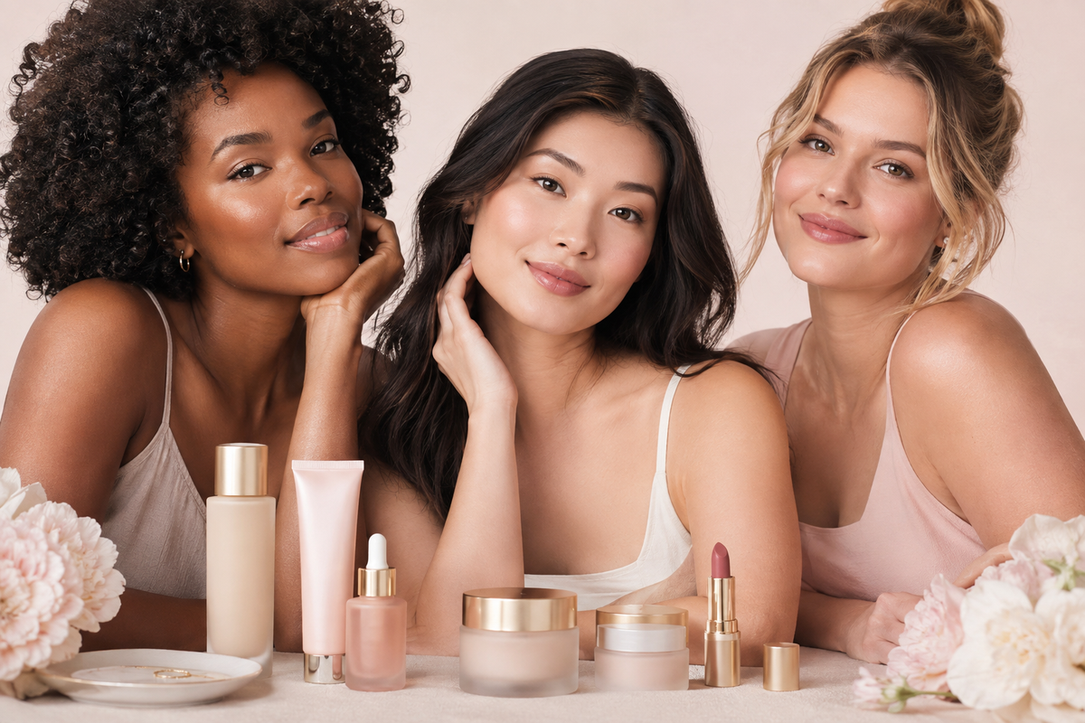 Beauty campaign with women